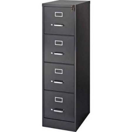 SP RICHARDS Lorell¬Æ 4-Drawer Commercial-Grade Vertical File Cabinet, 15"W x 22"D x 52"H, Black LLR42294